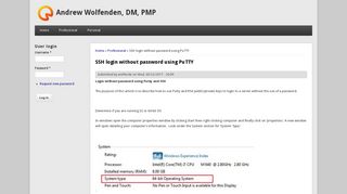 SSH login without password using PuTTY | Andrew Wolfenden, DM ...