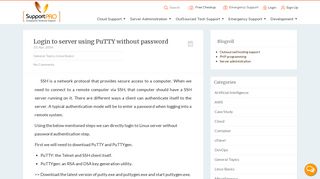 Login to server using PuTTY without password | Server Management ...