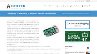 Connecting to Raspberry Pi without a monitor for Beginners