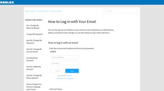 How to Log in with Your Email – Roblox Support