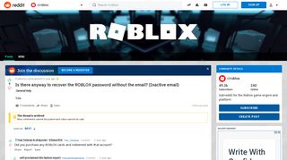 Is there anyway to recover the ROBLOX password without the email ...