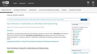 Start Windows in Safe Mode or Safe Mode with Networking—ESET ...