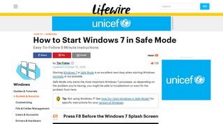 How to Start Windows 7 in Safe Mode - Lifewire