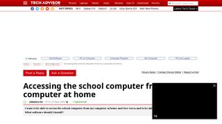 Accessing the school computer from my computer at home - Forum ...