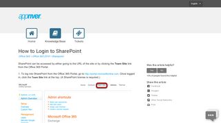 How to Login to SharePoint - AppRiver - Portal - AppRiver