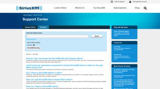 SiriusXM Streaming - Find Answers
