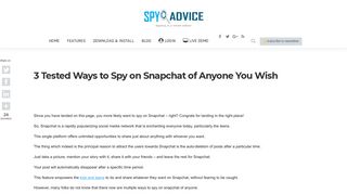 3 Tested Ways to Spy on Snapchat of Anyone You Wish | SpyAdvice