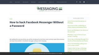 3 Ways to hack Facebook Messenger Without a Password (That really ...