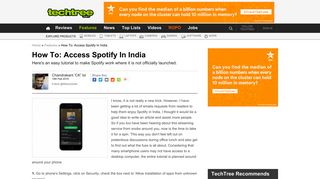 How To: Access Spotify In India | TechTree.com
