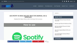 Use Spotify in India {Solved Trick for Android, iOS & Windows}