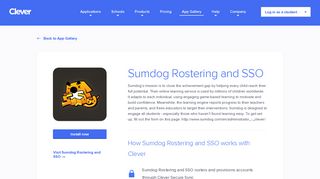 Sumdog Rostering and SSO - Clever application gallery | Clever