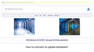 how to connect to sybase database? - Unix.com