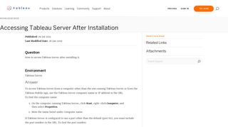Accessing Tableau Server After Installation | Tableau Software