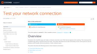 Test your network connection - Code42 Support