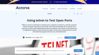 Using telnet to Test Open Ports | The Complete How-To - Acronis