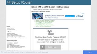 Login to Dlink TM-G5240 Router - SetupRouter