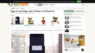 Sign In and Sign Out of Uber on iPhone 6 - VisiHow