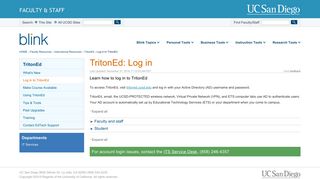 TritonEd: Log in - Blink