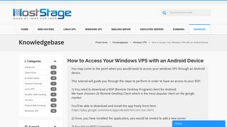 How to Access Your Windows VPS with an Android Device - Host Stage