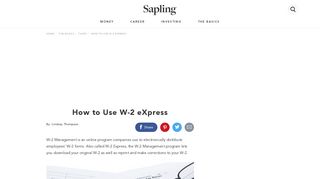 How to Use W-2 eXpress | Sapling.com