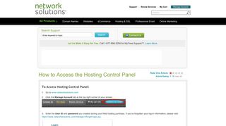 How to Access the Hosting Control Panel - Network Solutions