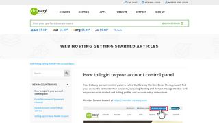 How to login to your account control panel - Doteasy Web Hosting