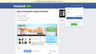 HOW TO REGISTER: WEIBO ACCOUNT | Facebook