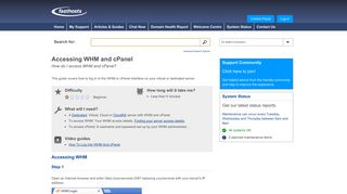 Accessing WHM and cPanel - Fasthosts Customer Support