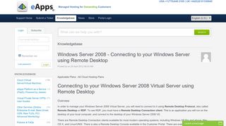 Windows Server 2008 - Connecting to your Windows Server using ...