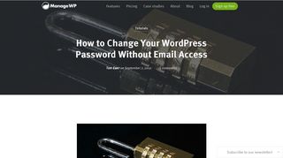 How to Change Your WordPress Password Without Email Access ...