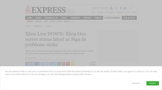 Xbox Live DOWN: Xbox One server status latest as Sign In problems ...