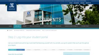 Step 2: Log into your student portal : Students