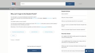 Why can't I login to the Student Portal?