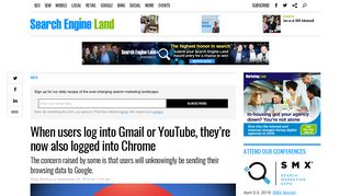 When users log into Gmail or YouTube, they're now also logged into ...