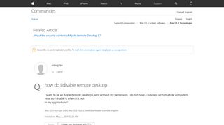 how do i disable remote desktop - Apple Community - Apple Discussions