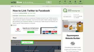 How to Link Twitter to Facebook: 7 Steps (with Pictures) - wikiHow