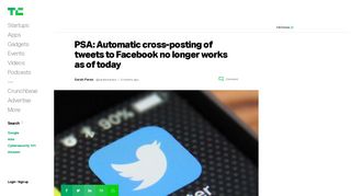 PSA: Automatic cross-posting of tweets to Facebook no longer works ...