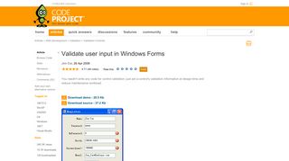 Validate user input in Windows Forms - CodeProject