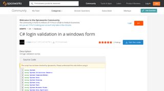 C# login validation in a windows form - Script Center - Spiceworks