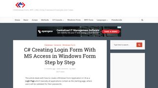 C# Creating Login Form With MS Access in Windows Form Step by ...