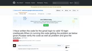 I Have written the code for the gmail login to valid 10 login creditanals ...