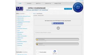 Login - Open Courseware - Virtual University of Pakistan