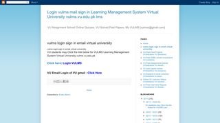 vulms login sign in email virtual university - Login vulms mail sign in ...