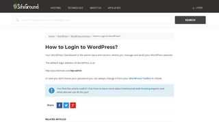 How to Login to WordPress? - SiteGround