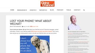 Lost Your Phone? What About WeChat? - China Channel