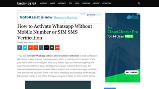How to Activate Whatsapp Without Mobile Number or SIM SMS ...
