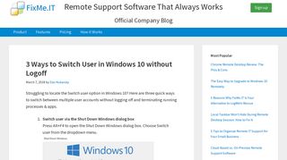 3 Ways to Switch User in Windows 10 without Logoff