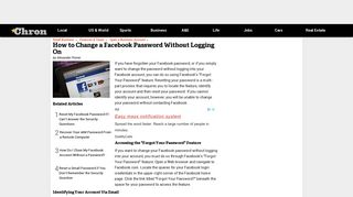 How to Change a Facebook Password Without Logging On | Chron.com