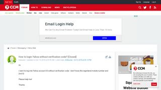 How to login Yahoo without verification code? - Ccm.net