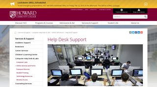 Help Desk Support | Howard Community College